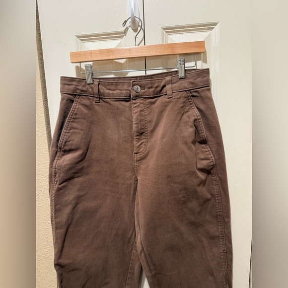 Everlane The Utility Barrel Pant Brown Organic Cotton , size 12 R - Picture 13 of 13